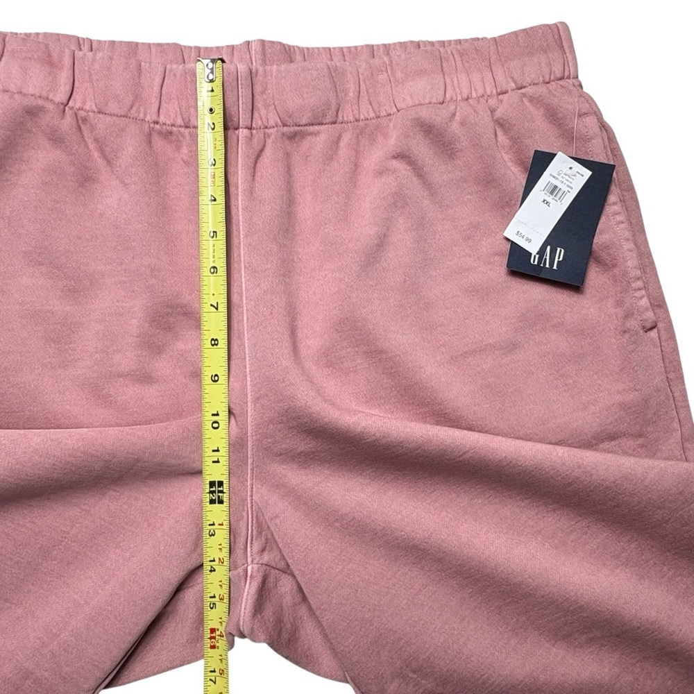 NWT GAP Brushed Fleece Joggers Size 2XL XXL Antique Pink Elastic Waist Ankle - Picture 7 of 13